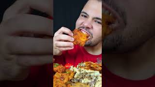 BECHAMEL PASTA asmr eating food pasta bechamel chicken crispy [upl. by Dodwell]