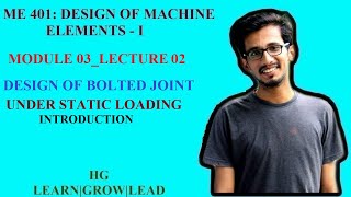 ME 401 DESIGN OF MACHINE ELEMENTS  IMODULE 3LECTURE 2 [upl. by Niliak673]