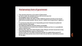 Difference between Parliamentary and Presidential form of government [upl. by Johnson]