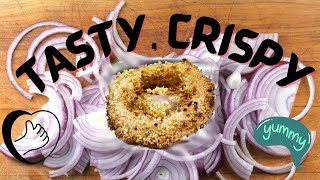 TASTY CRISPY ONION RINGS IN A JIFFY onionrings [upl. by Adiol606]