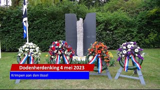 4 mei  dodenherdenking Krimpen aan den IJssel [upl. by Peppy]