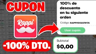 ✅ Cupón de Descuento para Rappi Los Mejores Cupones para Rappi GRATIS 2023 [upl. by Dusen]