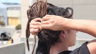 Tying Up Dreads to Avoid Summer Heat Howto Style Dreadlocks [upl. by Nogras955]