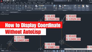 How to Display coordinates in AutoCAD without AutoLisp [upl. by Alik310]