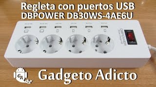 Regleta con Puertos USB DBPOWER DB30WS4AE6U [upl. by Mossolb]