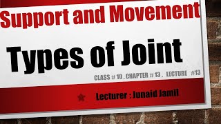 Class 10 Biology Chapter 13 Types of Joints [upl. by Ayk839]