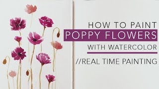 Watercolor tutorial POPPIES PART2 [upl. by Emersen]