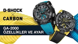 CASIO GSHOCK GA2000 KUTU AÇILIMI ÖZELLİKLERİ VE AYARI  GA2000 UNBOXING FEATURES ADJUSTMENT [upl. by Litman]