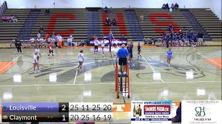 2024 Varsity Volleyball Claymont vs Louisville [upl. by Adnamal452]