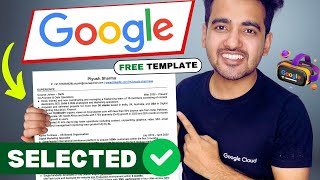 How My Resume Got Selected in Google Resume Template Added to Download ATS Friendly Resume [upl. by Atinit]