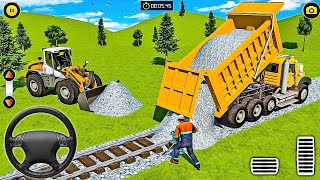 Railroad Builder Simulator 3D  Train Station Road Construction Game 2  Android Gameplay [upl. by Anelrihs14]