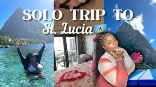 SOLO TRIP to CASTRIES STLUCIA🇱🇨 TRAVEL VLOG Sugar Beach  things to do in StLucia [upl. by Trillby]