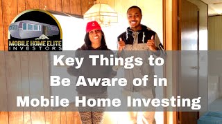 Key Things to Be Aware of in Mobile Home Investing [upl. by Aniri902]