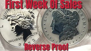 2023 Reverse Proof Morgan amp Peace Silver Dollars First Week of Sales  UNC amp Proof Sales Update [upl. by Bishop]