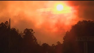 Flag Pond Fire burns more than 1500 acres in the Picayune Strand causes voluntary evacuations [upl. by Amocat773]