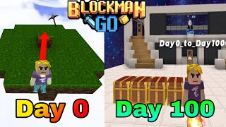 I survived 100 days in skyblock Blockmango [upl. by Nosaj]