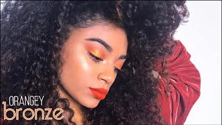 Orangey Bronze Makeup Tutorial l jasmeannnn [upl. by Alyak428]