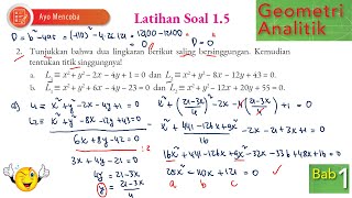 LATIHAN SOAL 15 NO 2a DUA LINGKARAN YANG SALING BERSINGGUNGAN MATEMATIKA LANJUT KELAS 12 [upl. by Rucker605]