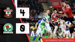 EXTENDED HIGHLIGHTS Southampton 40 Blackburn Rovers  Championship [upl. by Analahs]