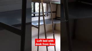 loft bed ikea svarta with desk ideal for small studio [upl. by Jacenta239]