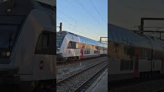 Siemens Vectron og dobbeltdækkervogne på Køge Station danmark trainspotting dsb train [upl. by Subak]