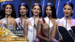 Top 5 Final Question and Answer Round  Miss Universe Philippines 2023 [upl. by Zephan497]