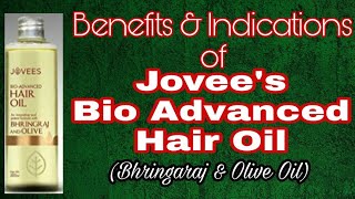 Jovees Bio Advanced Hair Oil Bhringaraj amp Olive Oil Review Ingredients Uses and Benefits [upl. by Hairem]