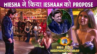 Bigg Boss 15 Miesha Iyer Proposes Her Love Ieshaan Sehgaal on Her Knees On the National Television [upl. by Leahcimrej]