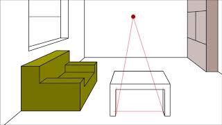 Prospettiva Centrale 5 ARREDARE una STANZA  ROOM FURNITURE in PERSPECTIVE [upl. by Hluchy476]