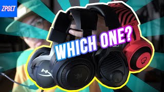 MY BEST GAMING HEADSETS  Massdrop PC37x vs Razer Manowar vs Hyperx Cloud 2 vs Razer Kraken [upl. by Hyacinthe]