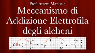 Chimica organica Meccanismo di addizione elettrofila degli alcheni L39 ProfAtzeni ISCRIVITI [upl. by Trueblood145]