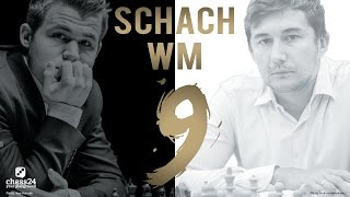 Karjakin  Carlsen Partie 9 Schach WM 2016  GroßmeisterAnalyse [upl. by Ynohtnanhoj]