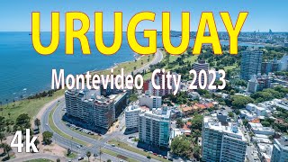 Montevideo City  Uruguay 4K By Drone 2023 [upl. by Daisi]