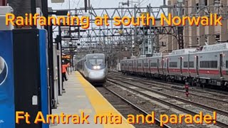 Railfanning at South Norwalk ft parade [upl. by Bertha457]