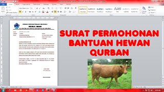 SURAT PERMOHONAN BANTUAN HEWAN QURBAN [upl. by Meit]