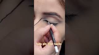 Juda pin liner hacks easy hacks hacks makeuptips [upl. by Nebe]