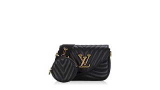 Louis Vuitton Calfskin New Wave Multi Pochette Noir [upl. by Azilanna]