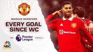 Every Marcus Rashford goal for Manchester United since 2022 World Cup  Premier League  NBC Sports [upl. by Ahsatin511]