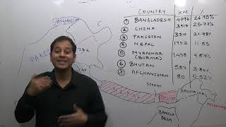 Indian Geography Indias Land Boundaries [upl. by Hairahcez]