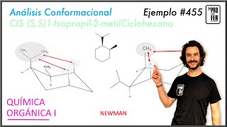 Análisis conformacional y configuracional del CIS SS 1isopropil 2metilciclohexano Newman [upl. by Aivilo683]