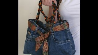 DIY Fashion Jeans BAG  recycled denim DIY Bag Vol 1A [upl. by Vahe]