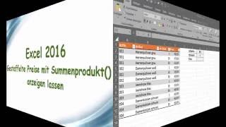 Excel  Mit Summenprodukt gestaffelte Preise ausgeben [upl. by Elocaj]