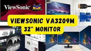 ViewSonic VA3209M 32 Inch IPS Full HD 1080p Monitor with Frameless Design [upl. by Meehaf]