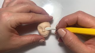 How to Make a Fondant Face Step by Step  Sugar Paste Face Tutorial  Fondant Woman Face Tutorial [upl. by Akema]