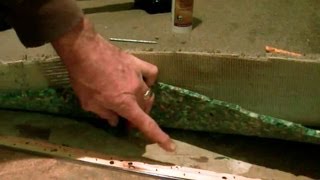 How to do a carpet transition to tile on a concrete floor [upl. by Nabalas]