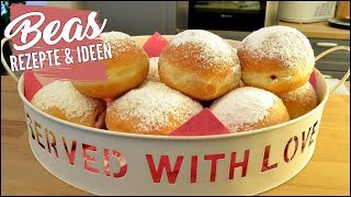 BERLINER Rezept  Die besten Krapfen Pfannkuchen selber backen [upl. by Gregoire]