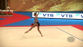 SOLDATOVA Aleksandra RUS  2018 Rhythmic Worlds Sofia BUL  Qualifications Ball [upl. by Giraldo516]