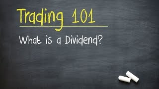 Trading 101 What is a Dividend [upl. by Anirrok787]