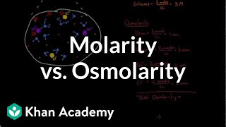 Molarity vs osmolarity  Lab values and concentrations  Health amp Medicine  Khan Academy [upl. by Suiratnod]