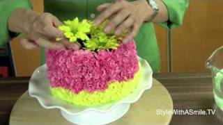 How to Make a Floral Cake A Floral Arranging Favorite [upl. by Lenna]